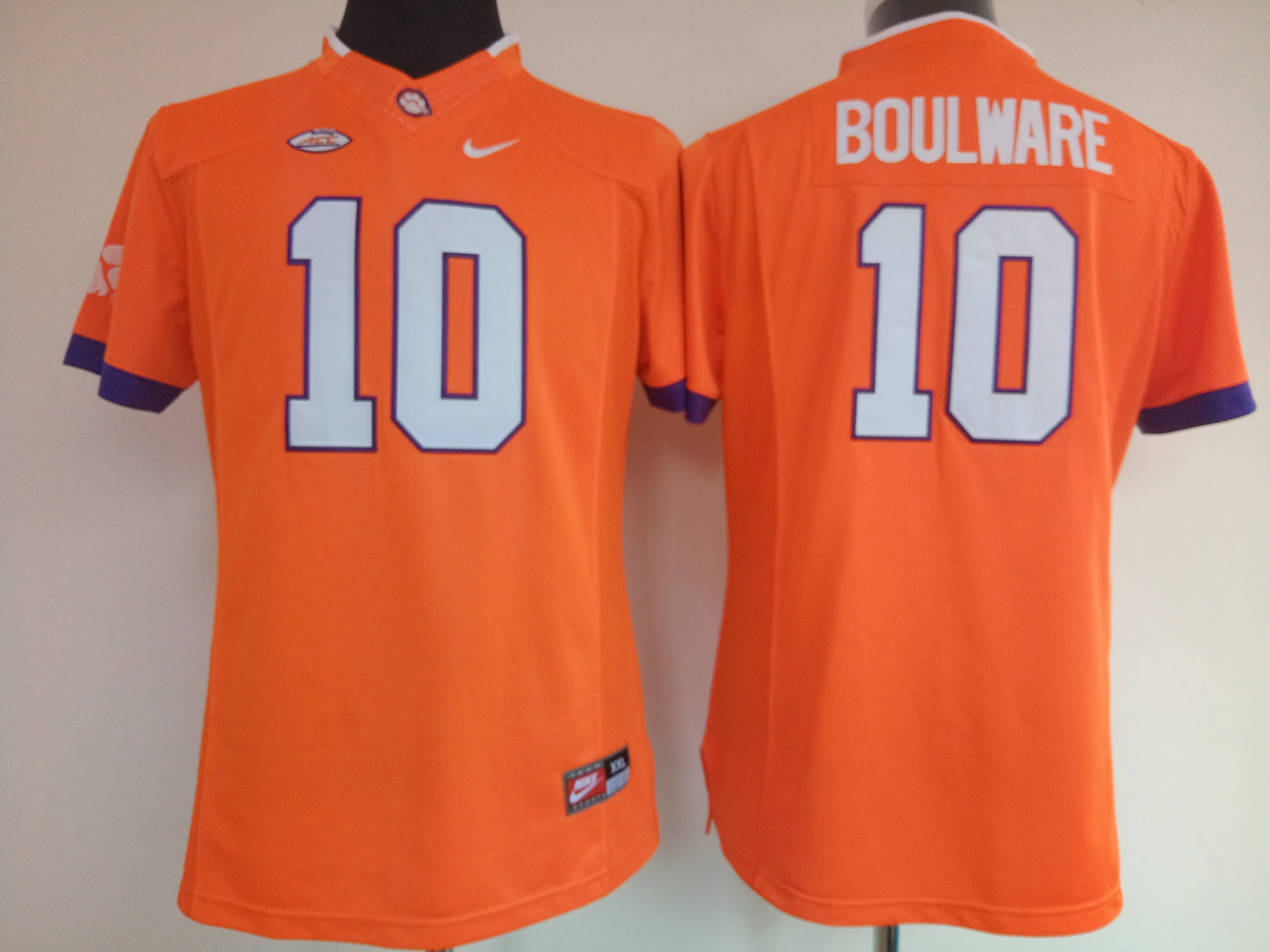 NCAA Womens Clemson Tigers Orange #10 Boulware jerseys->women ncaa jersey->Women Jersey